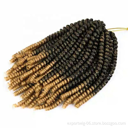Factory Price Crochet Braid Curly Twist Hair Synthetic Fluffy Hair Extension Spring Twist Hair